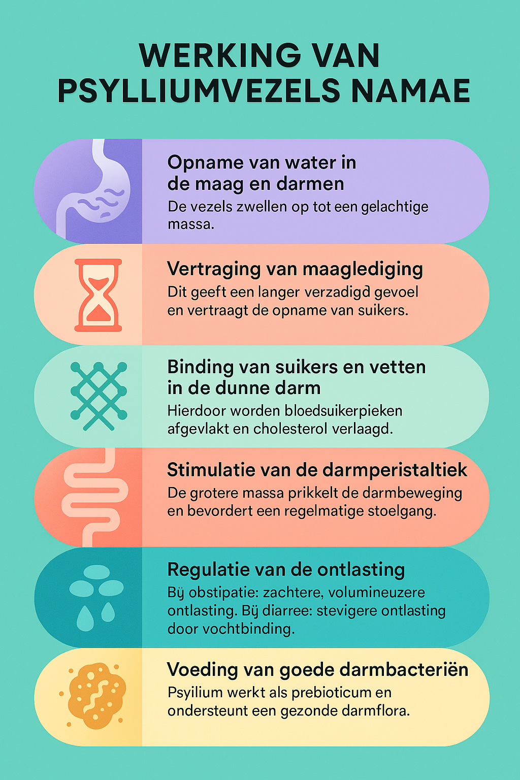 Wat is de werking van psylliumvezels