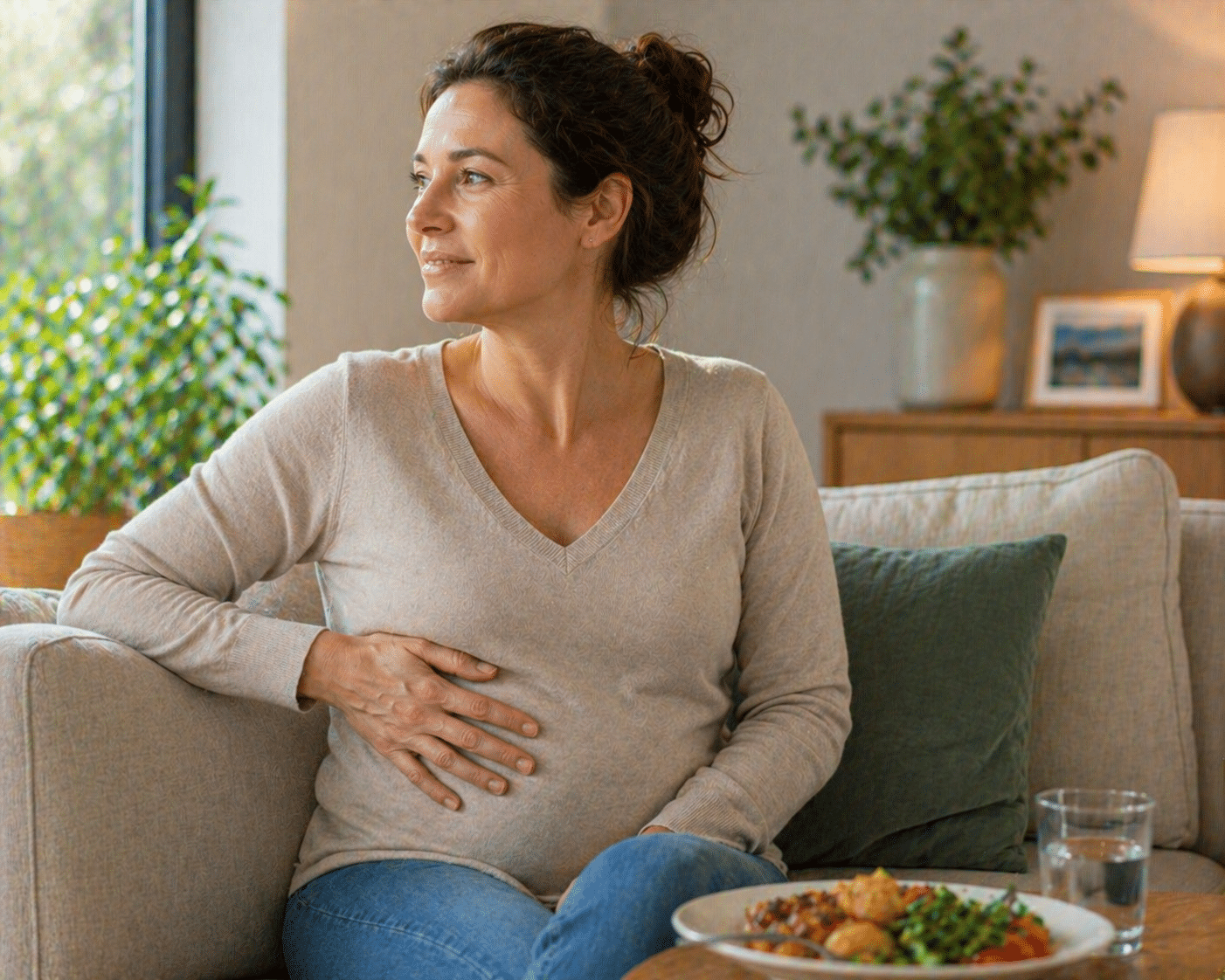 Opgeblazen gevoel na eten